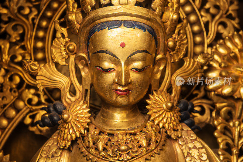 印度教金色女神雕像