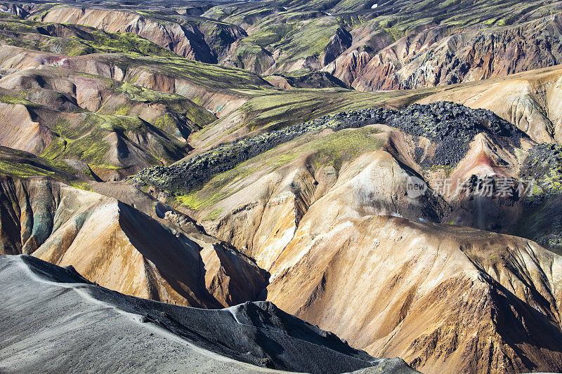 在冰岛的Landmannalaugar徒步旅行