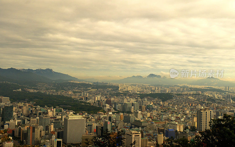 韩国首尔的城市景观