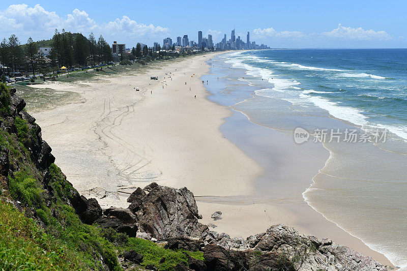 澳大利亚黄金海岸的沙滩
