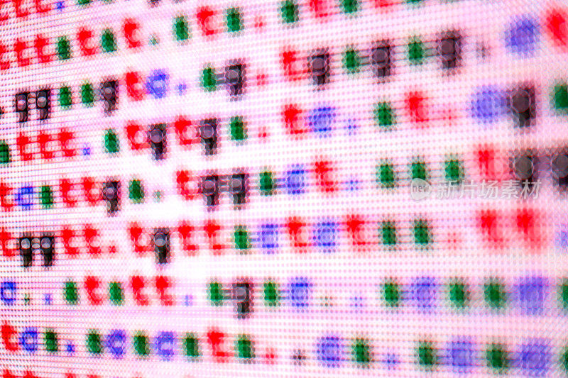 DNA编码在大的LED屏幕上