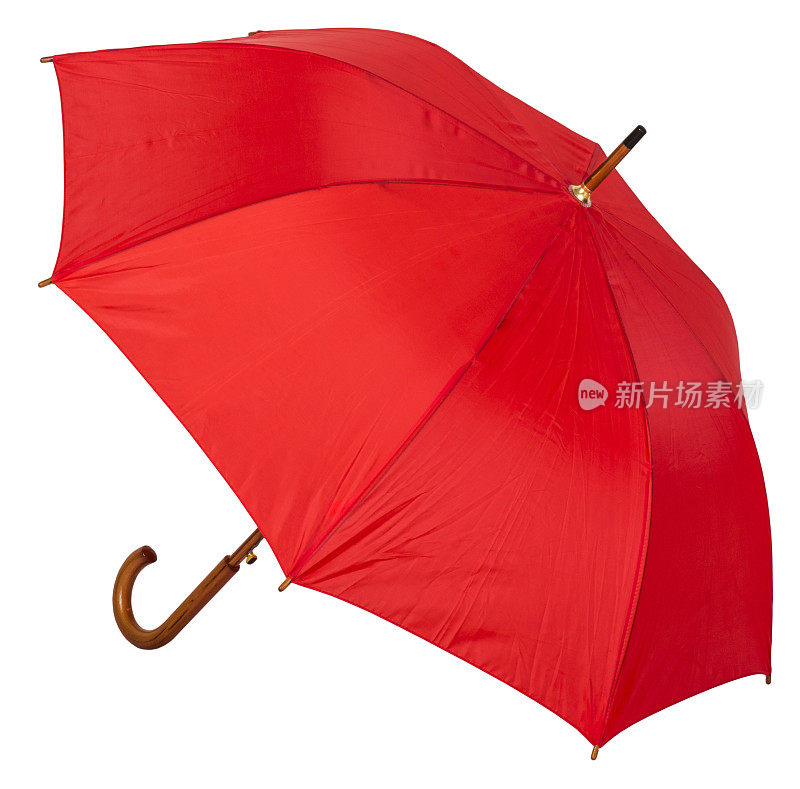 无图案红色雨伞