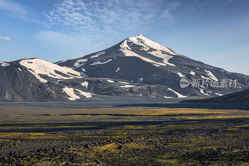 冰岛Langjökull冰川山脉景观Geitlandsjökull