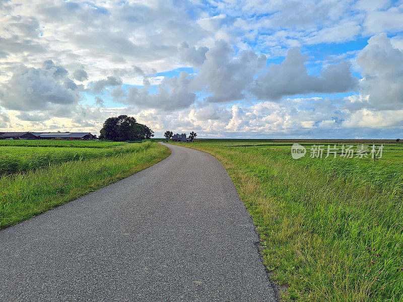 荷兰弗里斯兰省的乡村景观