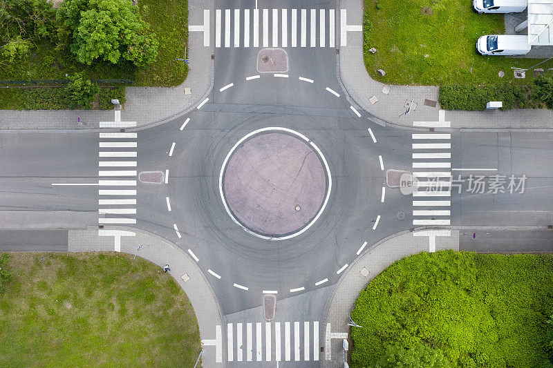 环岛-交通圈，鸟瞰图