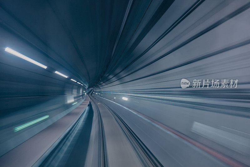 地铁隧道的延时摄影