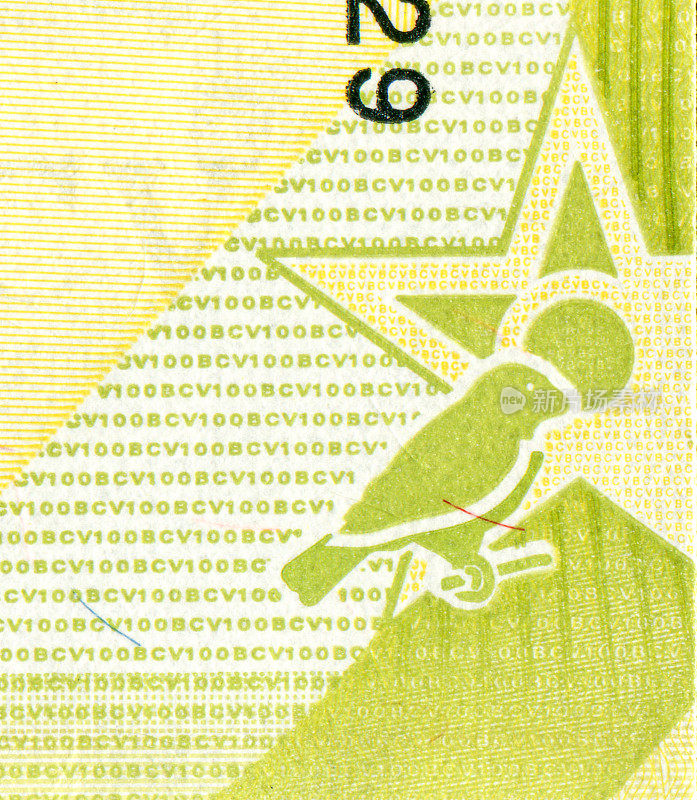委内瑞拉玻利瓦尔货币的鹦鹉图案设计