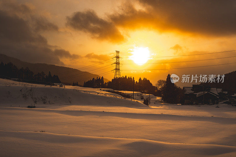 日本的冬季风景