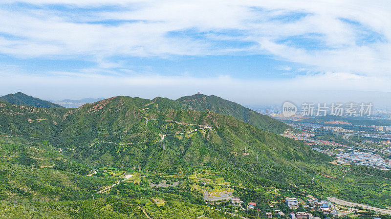 中国河北省石家庄市鹿泉区西山森林公园航拍