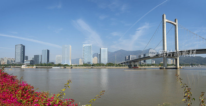 中国福建省福州市金融中心城市天际线