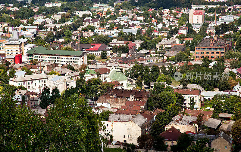 利沃夫城市鸟瞰图