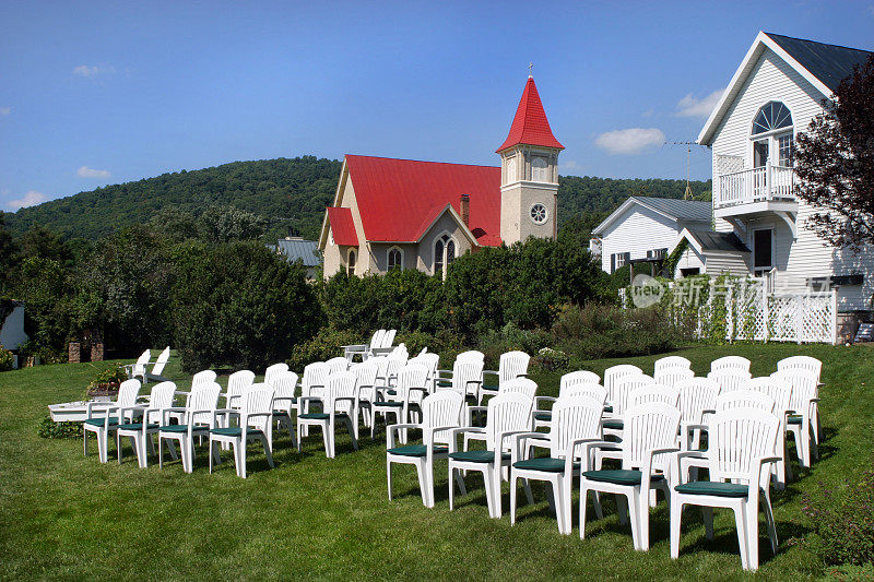 户外婚礼花园教堂和乡村酒店