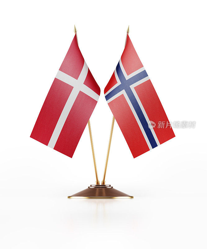 丹麦和挪威的微型国旗