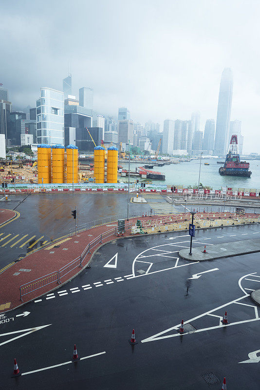 中国香港的建筑工地