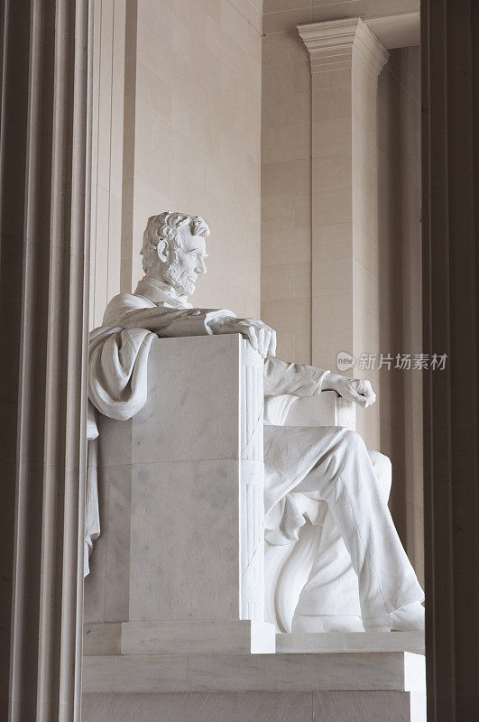 华盛顿特区林肯纪念堂的雕像