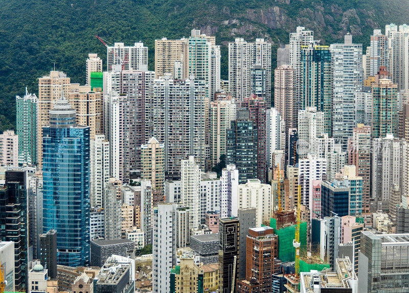 香港的城市景观和天际线