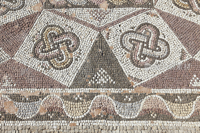 古罗马帕福斯废墟塞浦路斯的地板马赛克