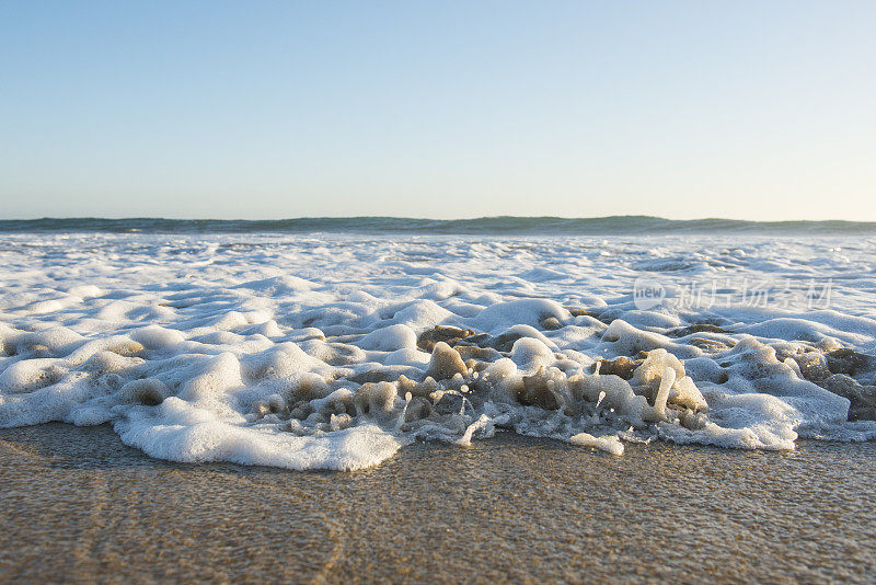 海滩上的泡沫