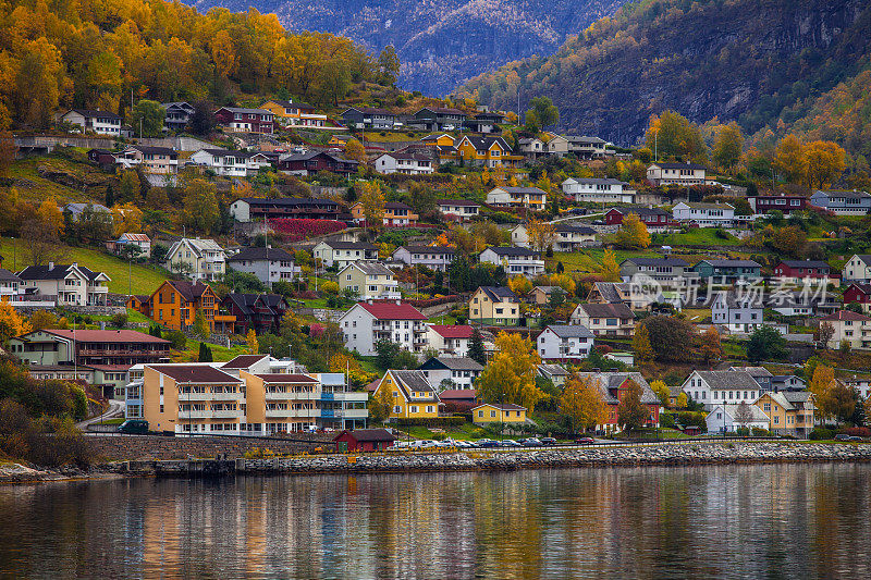 挪威索格尼峡湾美丽的风景