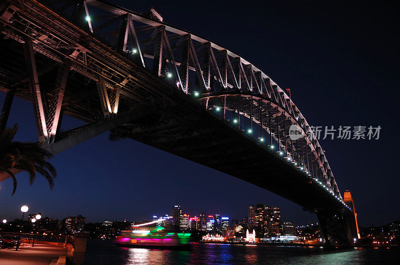 悉尼海港大桥的夜景