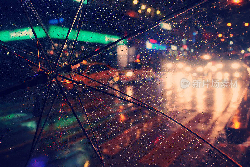 雨滴在城市