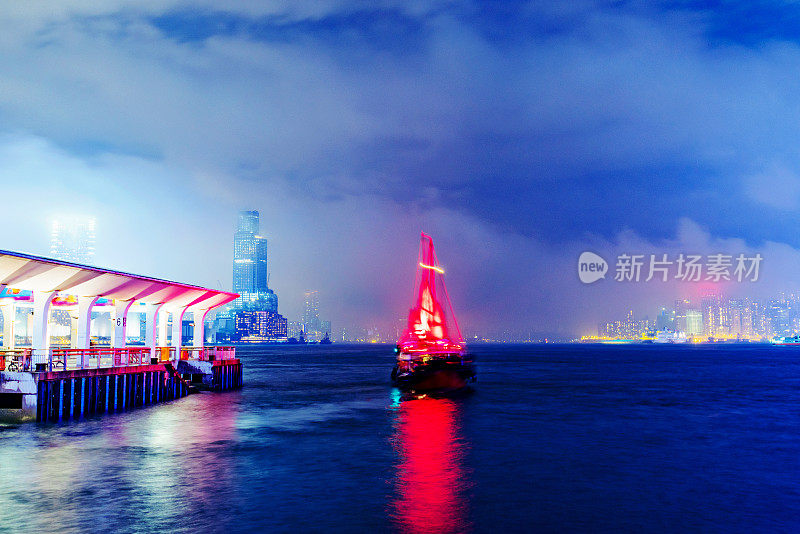 香港的海景夜景