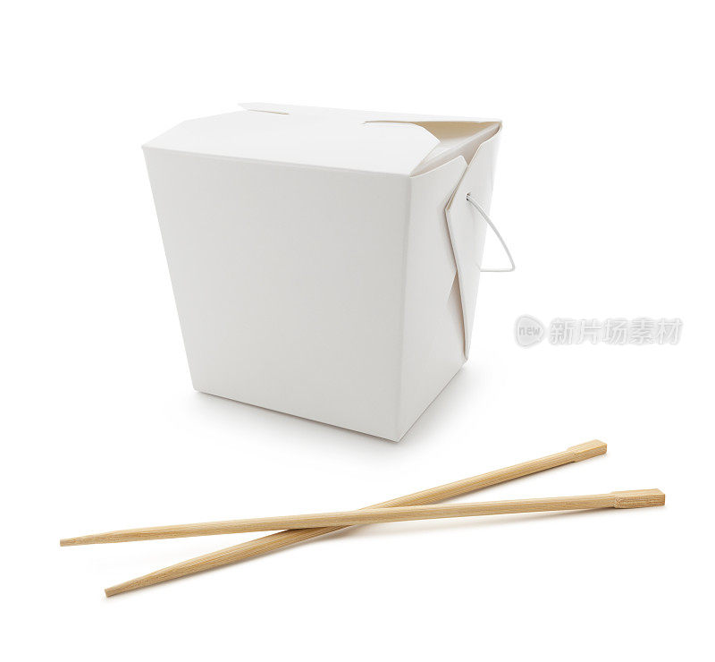亚洲食品盒与筷子