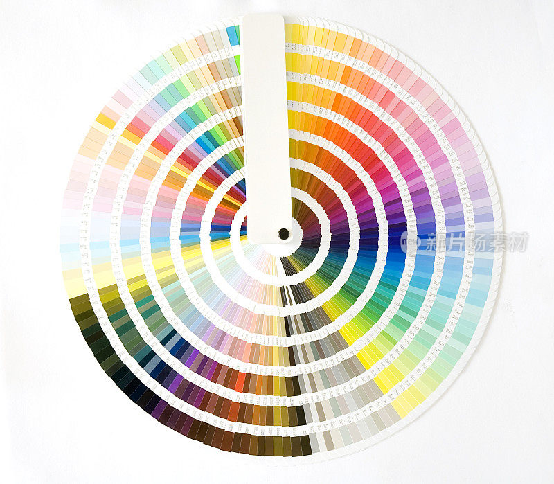 一个颜色轮，每一种颜色都有彩虹