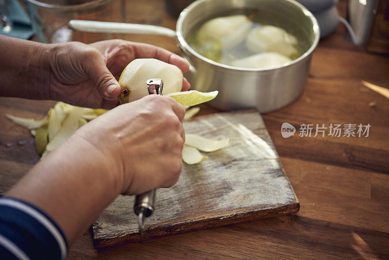 香草柠檬汁煮梨