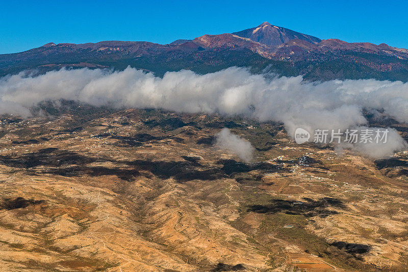 特内里费岛和泰德火山鸟瞰图，西班牙