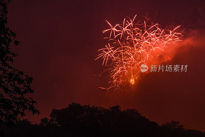 7月4日华盛顿特区的独立日烟花