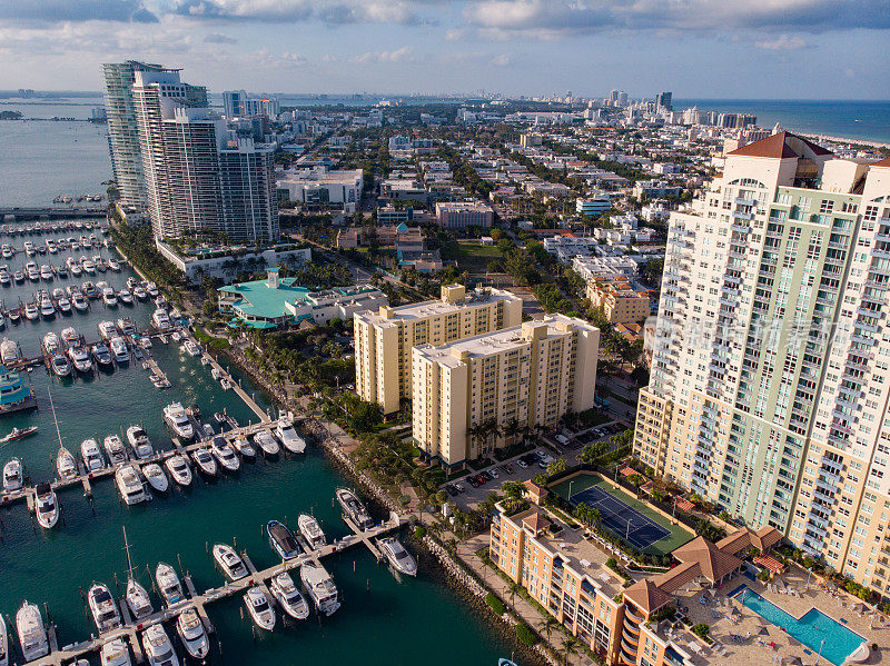 南滩码头及住宅建筑鸟瞰图