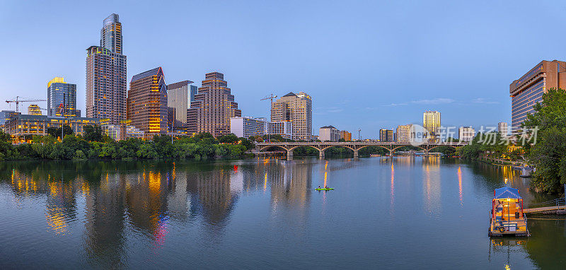 2019年6月，美国德克萨斯州奥斯汀市的夜晚天际线