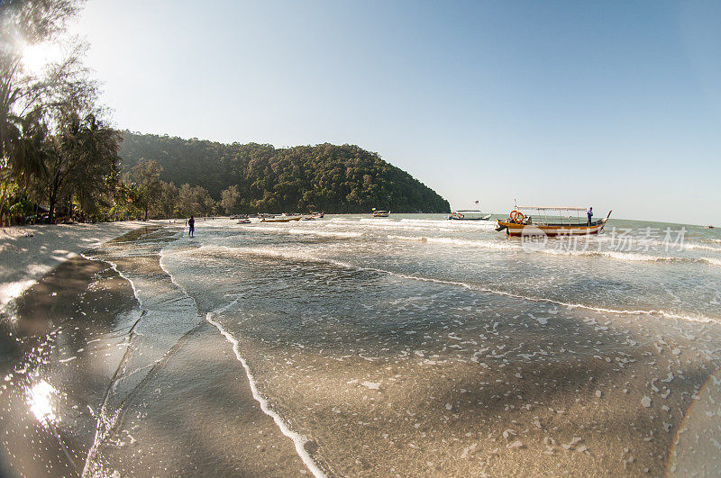 马来西亚槟城岛的海滩