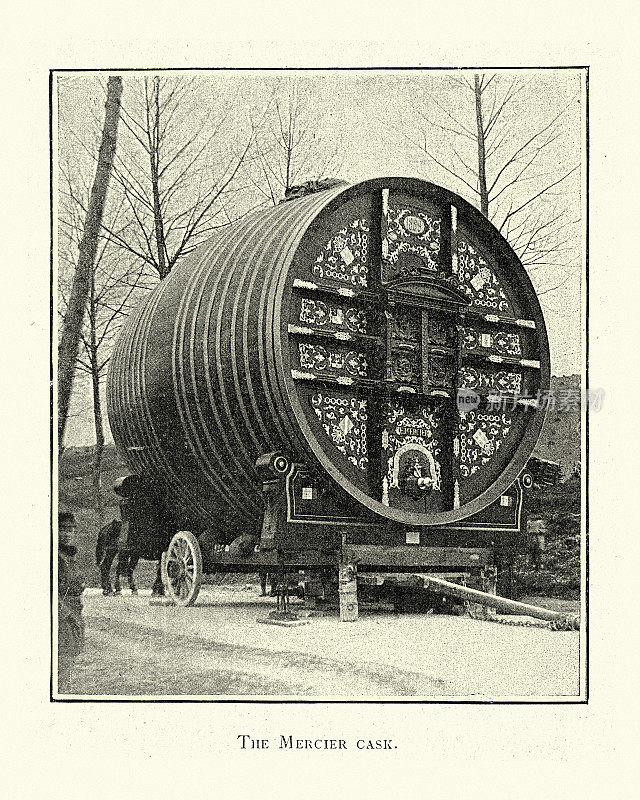1889年，巴黎世界博览会上的巨型梅西埃橡木桶