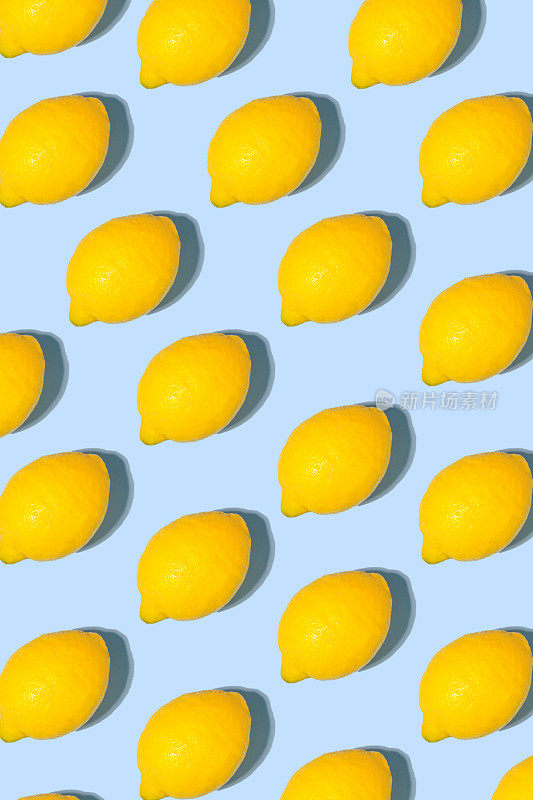 几何柠檬水果平板现代图案
