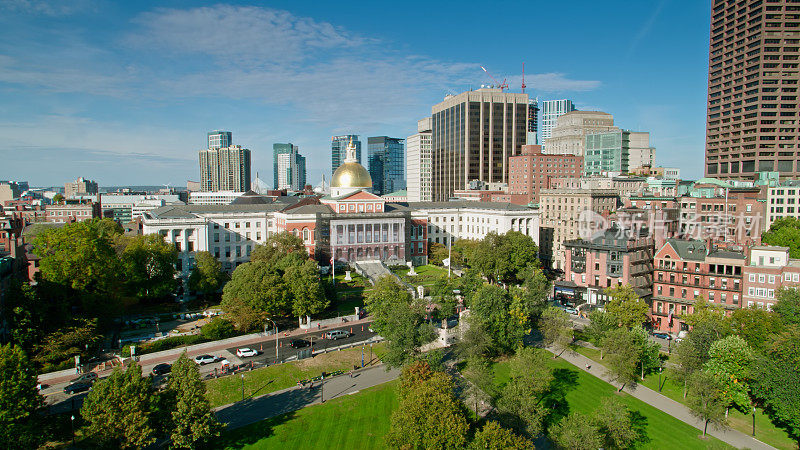 鸟瞰马萨诸塞州议会大厦
