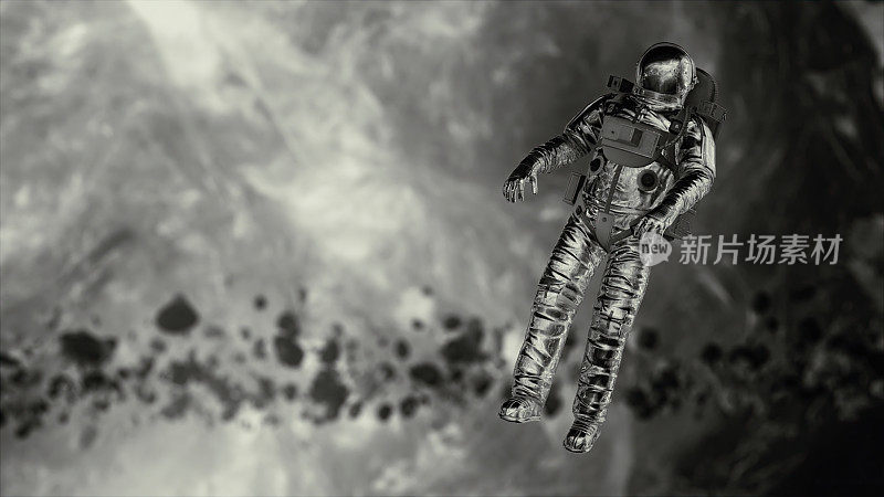 宇航员在侧面空间