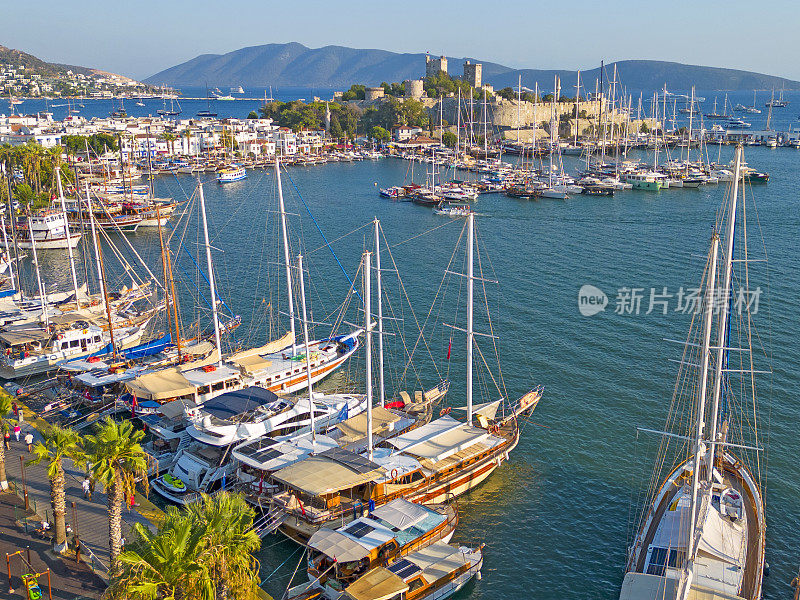 土耳其博德鲁姆市鸟瞰图