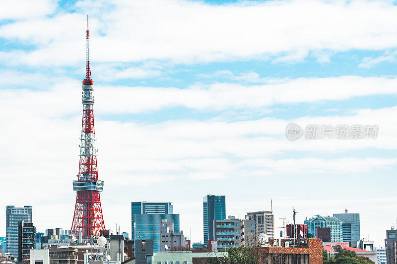 东京的高层建筑和东京塔