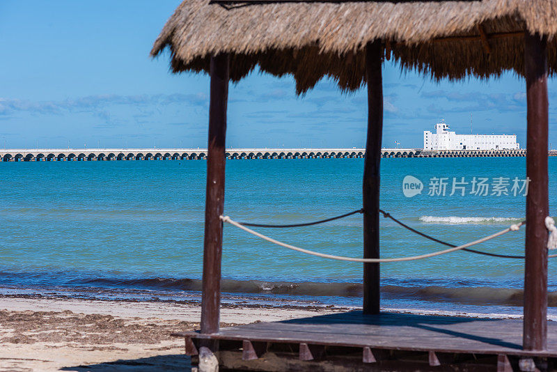 尤卡坦半岛普罗格雷索海滩的景色