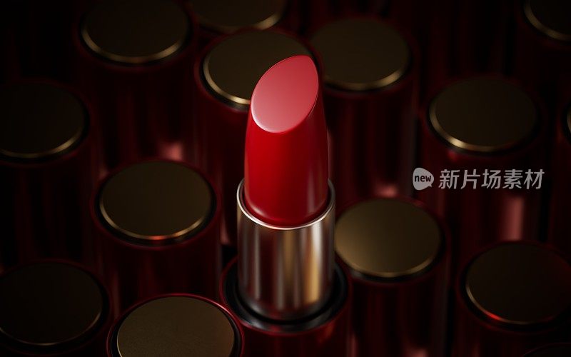 红色口红化妆品化妆品奢侈品时尚产品