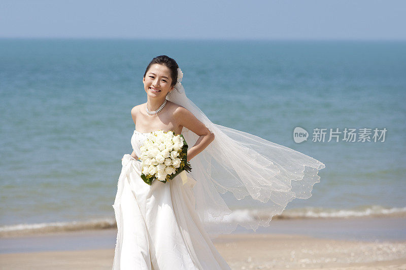 海边美丽的新娘