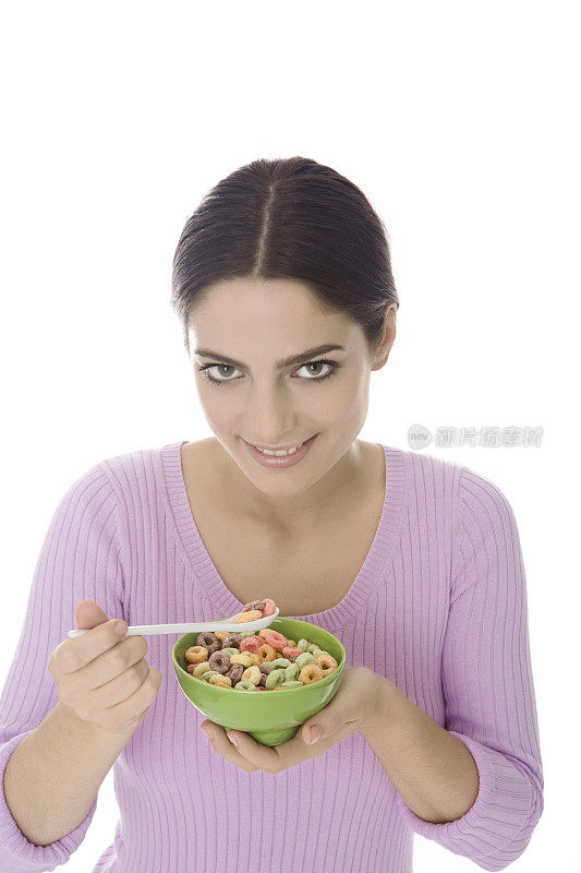 女人吃谷物