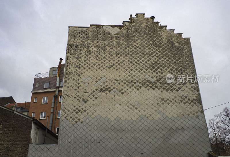 比利时布鲁塞尔旧瓷砖建筑立面