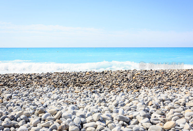 美丽的海滩，蔚蓝海岸(法国里维埃拉)，法国