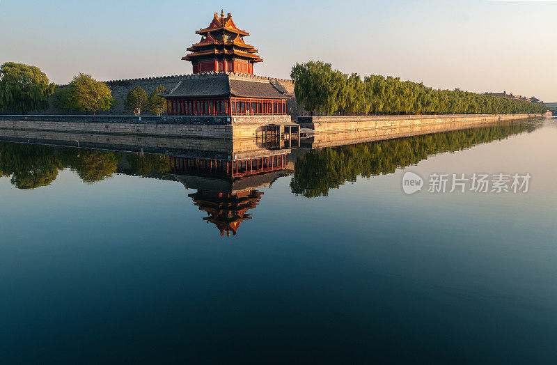 中国北京紫禁城西北城墙
