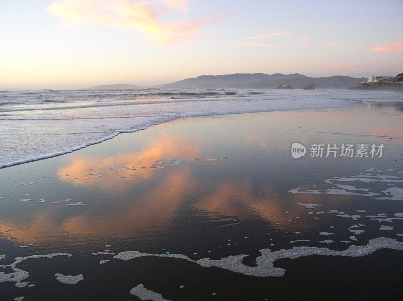 海洋海滩日落