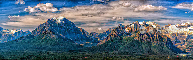 加拿大落基山脉全景景观