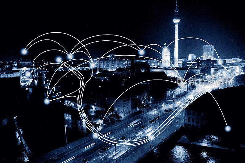 计算机网络连接现代城市技术